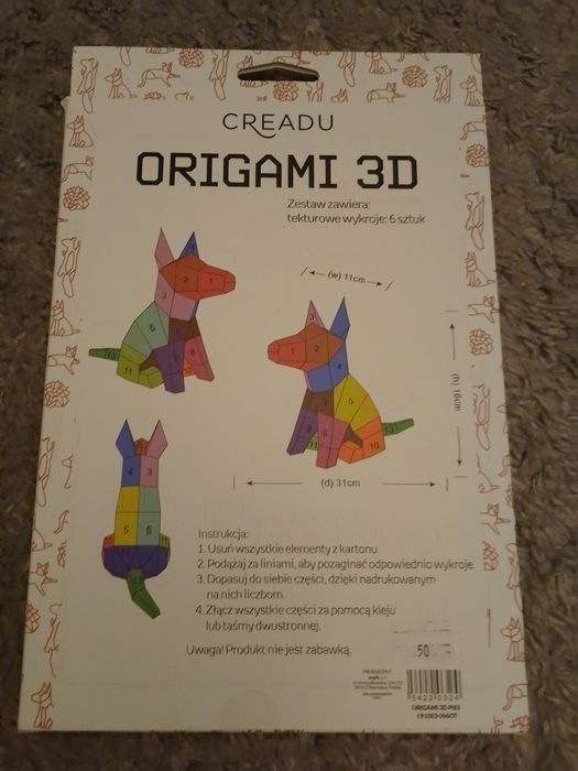 Origami 3D Creadu Pies