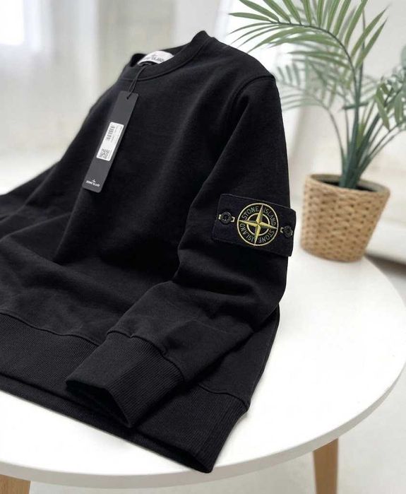 Світшот Чорний Stone Island - Толстовка Черная Стон Айленд