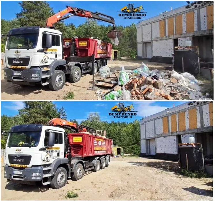 Послуги самоскидів, маніпуляторів, автокранів, тралів. Екскаватори