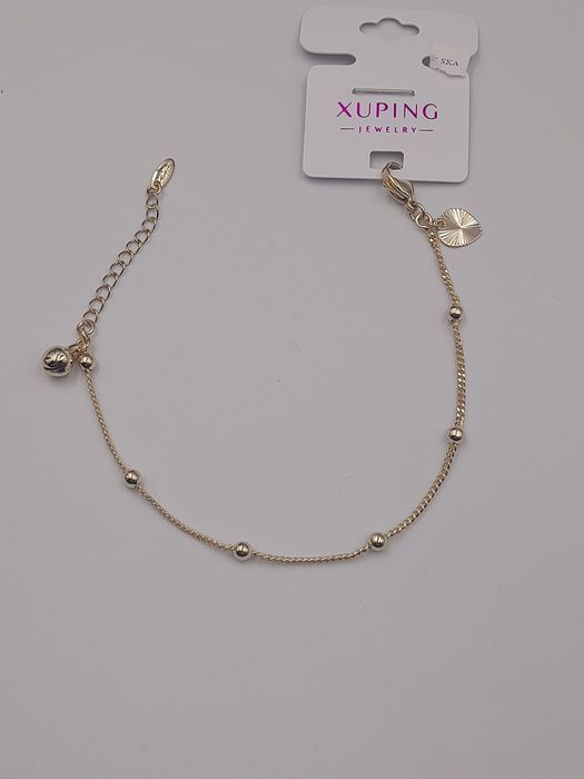 Bransoletka pozłacana 14 k z kuleczkami