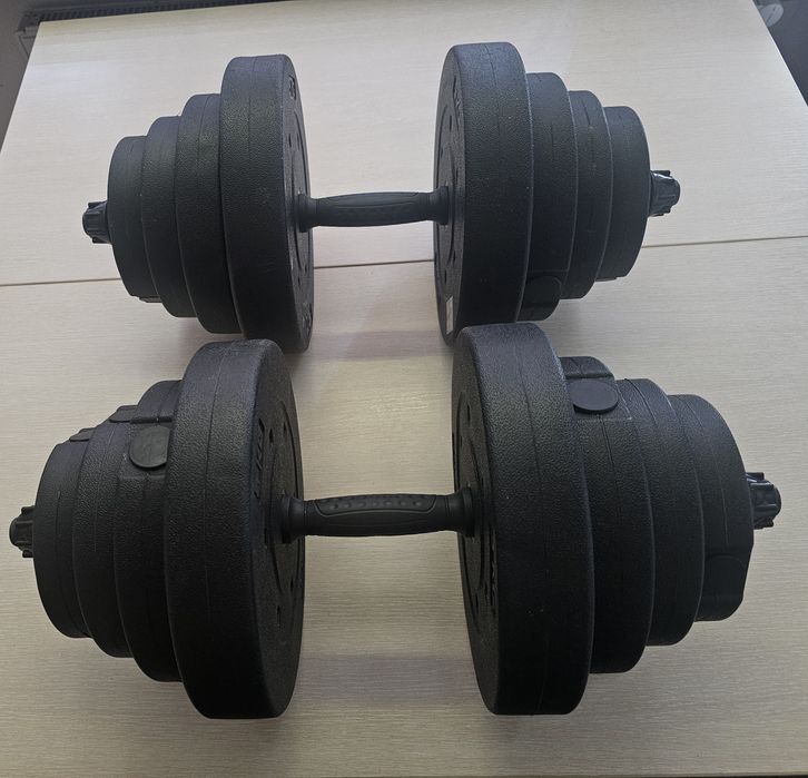 Zestaw hantli bitumicznych 2x20kg + GRATIS ekspander