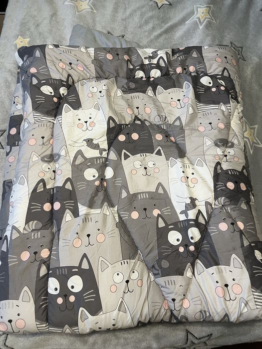 Зимня ковдра тепла гіпоалергенна з принтом котики