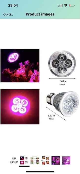 Светодиодная фитолампа фитосветильник 15W E27 LED Grow light