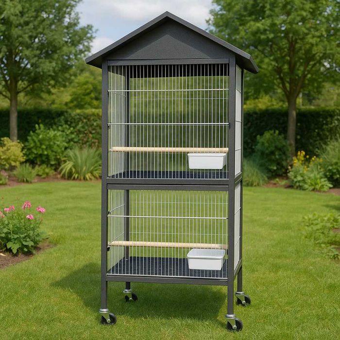 Gaiola Viveiro com divisória 67 x 67 x 167 cm