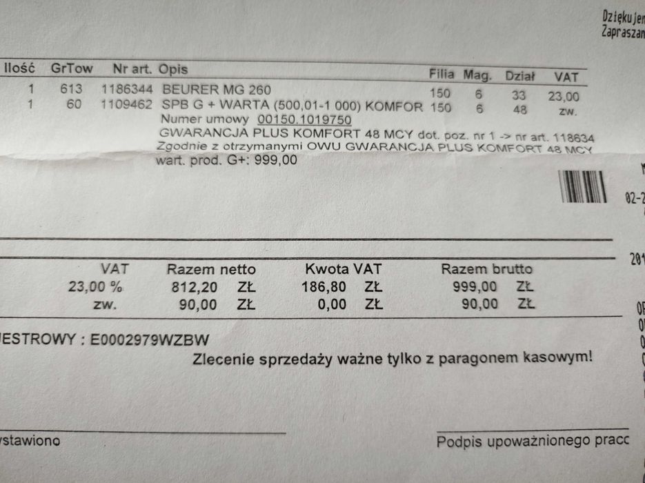 Masażer BEURER MG260
