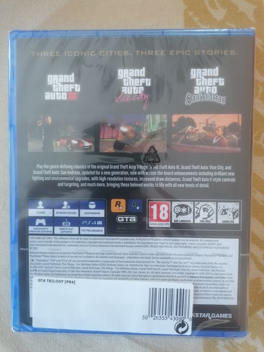 Gta trilogy - ps4 (novo e selado)