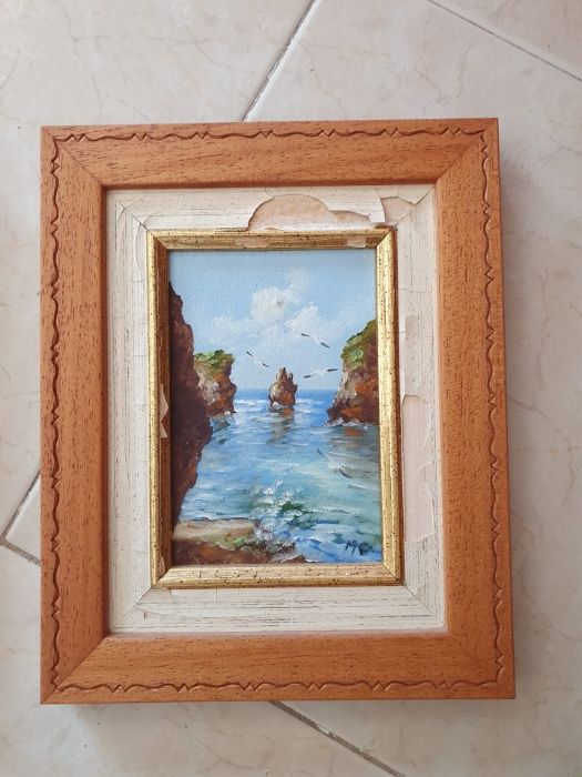 Quadros pintados à mão com moldura - Algarve