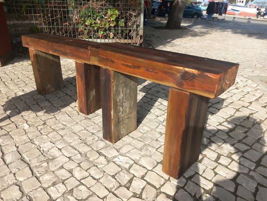 Bancos rusticos, antigos, madeira maciça, preço cada