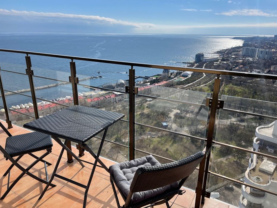 45 Жемчужина, панорама моря, терраса, ул. Каманина, Аркадия