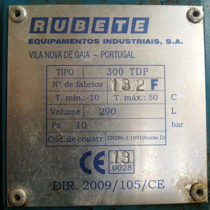 Compressor rubete 290 litros trifásico