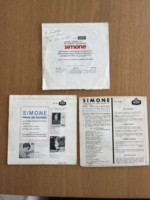 Vinil Simone de Oliveira - música portuguesa