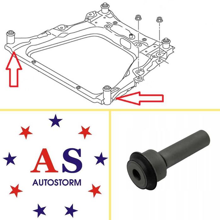 Сайлентблок подрамника  Nissan X-TRAIL Leaf Qashqai Renault  ГАРАНТІЯ
