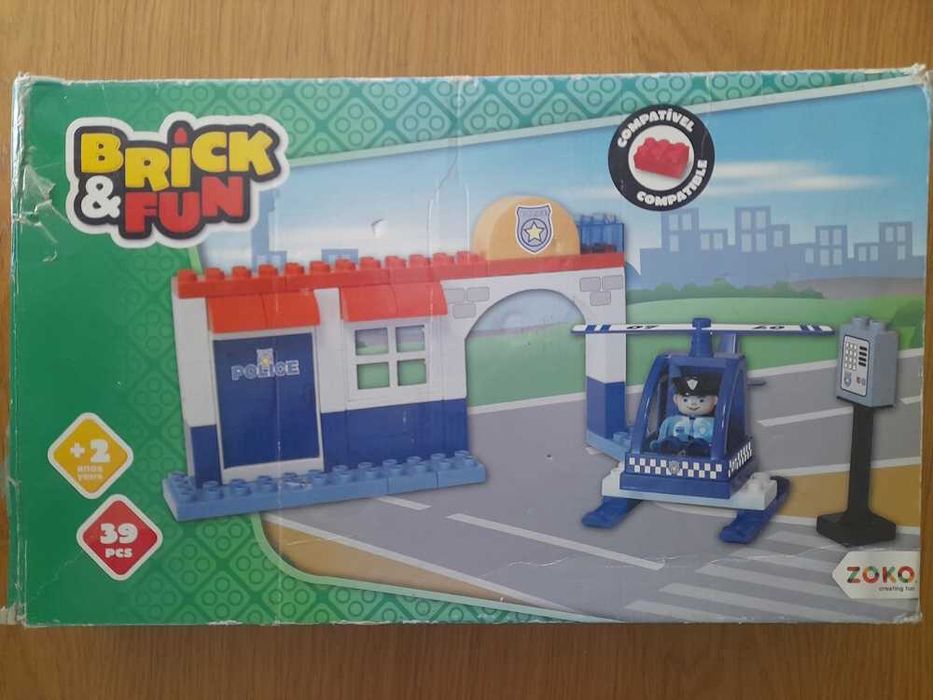 Lego (compatível) Brick & Fun – 3 Kits (Aeroporto, Polícia e Comboio)