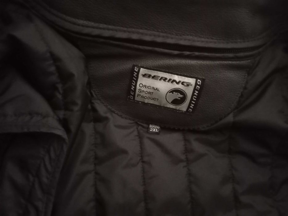 Blusão motard Bering em pele