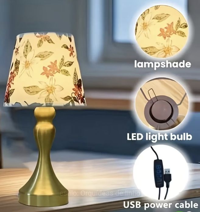 Candeeiro com luz led para pequeno espaço512977435991091203