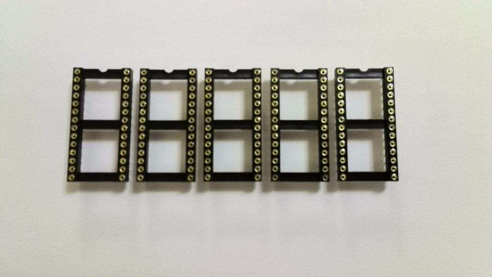 Lot of 5 Machined Sockets, 28 or 32-Pin DIP EPROM ECUs64739695274755120
