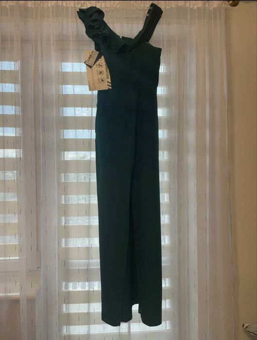 Długa sukienka butelkowa zielen