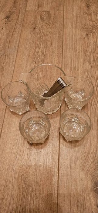 Conjunto de copos de WHISKY 4 copos balde e pinça