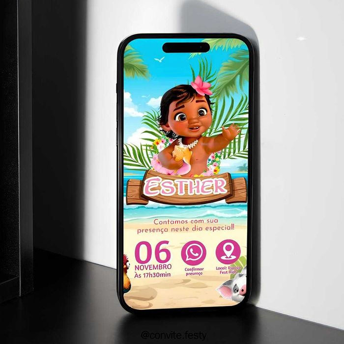 Convite digital, Convite de Aniversário, Batizado, Casamento,Revelação