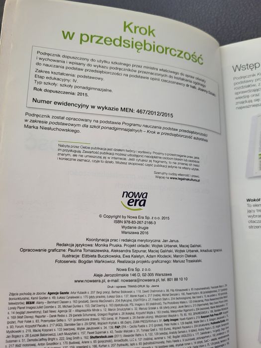 Krok w przedsiębiorczość podręcznik wieloletni nowa era