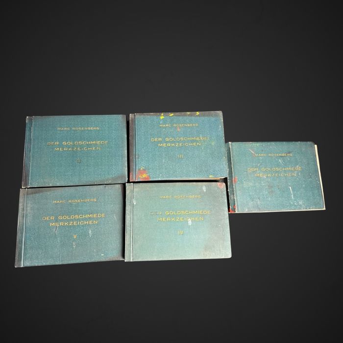 5 tomów cechy złotnicze 1922 Der Goldschmiede Merkzeichen B5/050203