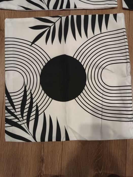 Poszewki na poduszkę jaśka 40x40 boho czarno-białe