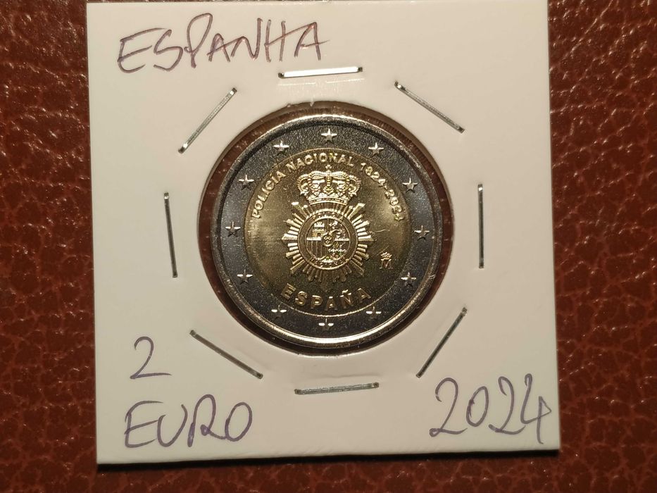 A599 moeda de 2 euro de 2024 Policia Nacional - Espanha