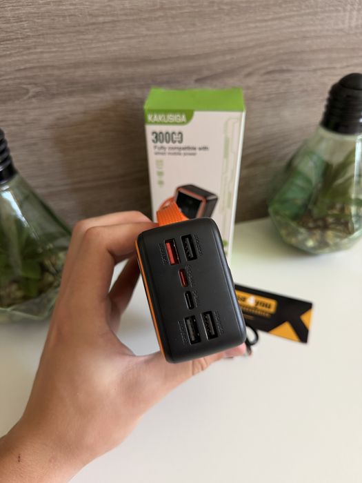 Power bank 30000 m/ah fast KSC-1089 з кабелями / Повер банк 30000 m/ah швидка зарядка
