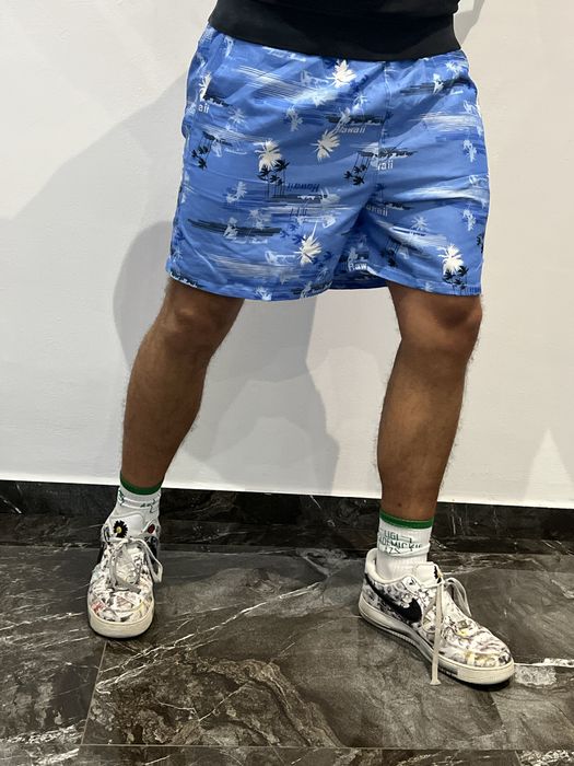 Hawajskie kąpielówki niebieskie nowe spodenki krótkie