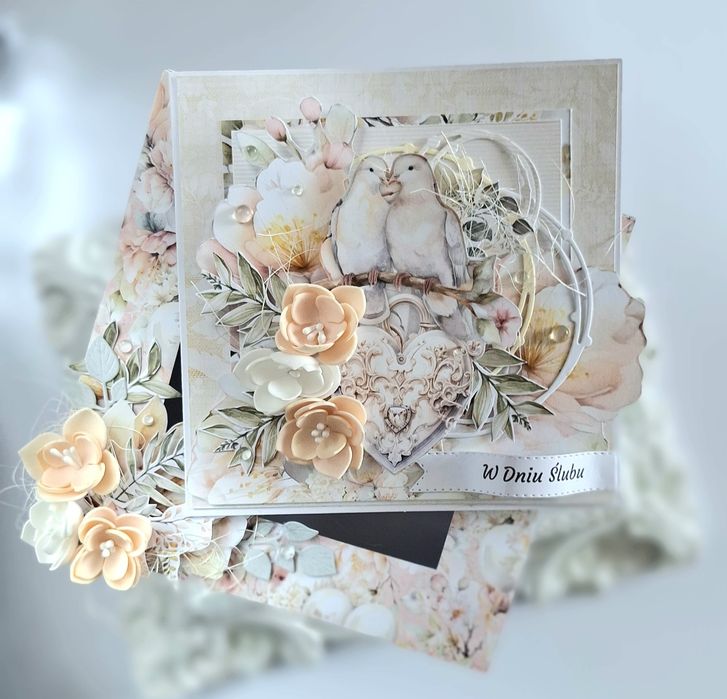 Kartka ślubna z pudełkiem