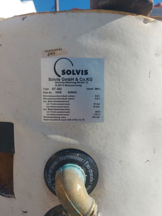 Painel solar com depósito 300L URGENTE