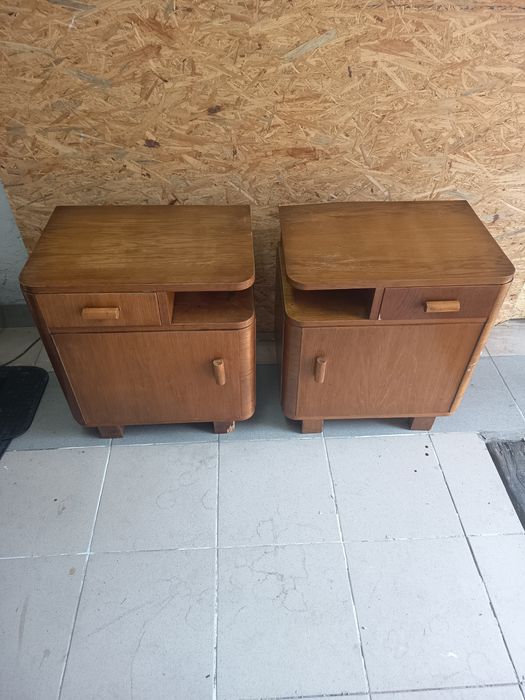 Para szafek nocnych Art Deco /PRL lata 50/60.