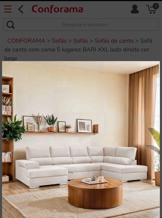 Sofá Grande em U Bari Familiar