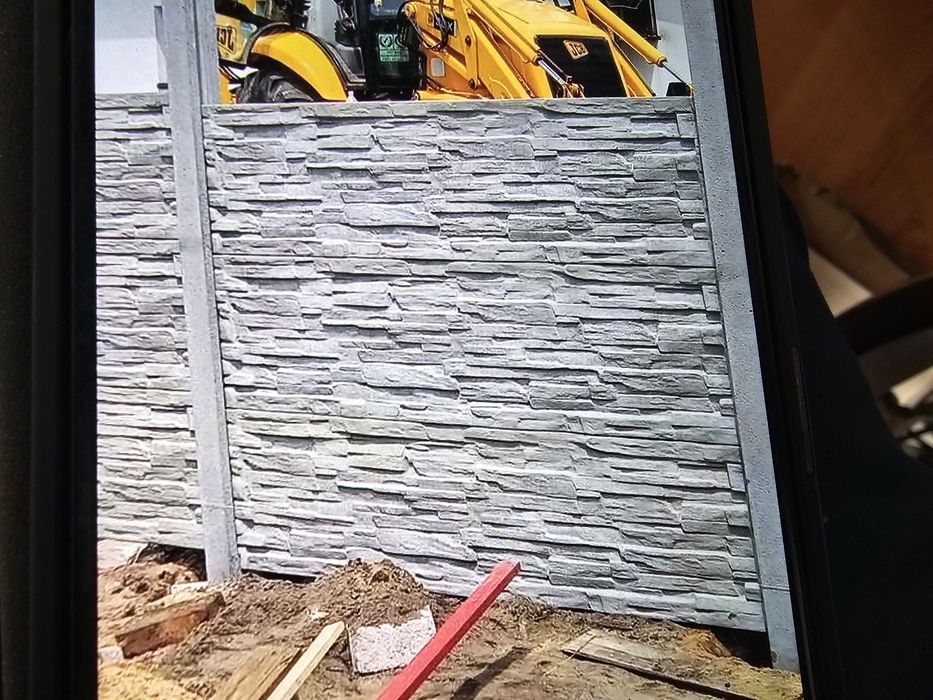 Ogrodzenie betonowe płot na 4 płyty 200/200 piaskowiec bez ramki