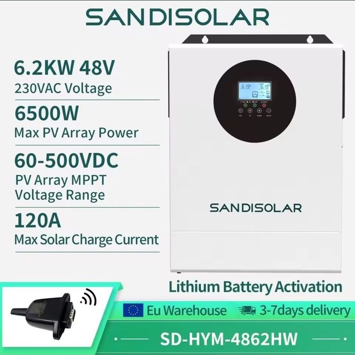 Гібридний інвертор Anenji 4.2 kw 24v, jsdsolar 4/24НОВИЙ