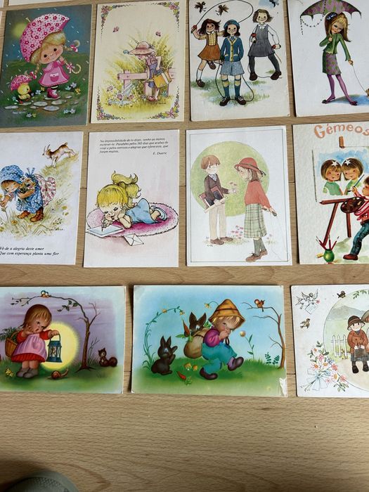 Lote de 22 postais vintage/antigos