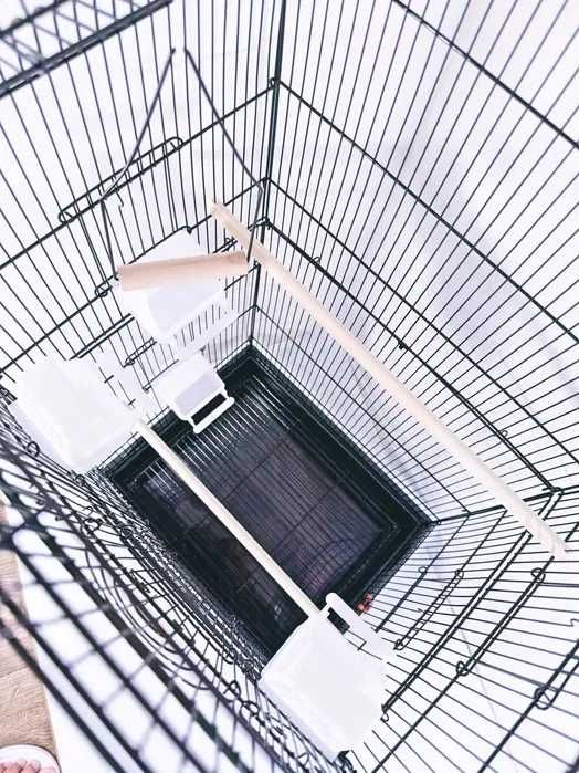 Метровая клетка-вольер для птиц B01, черная, 44x33x105 см, Распродажа