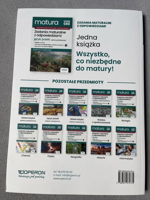 Repetytorium, zadania maturalne z odpowiedziami, jezyk polski Operon
