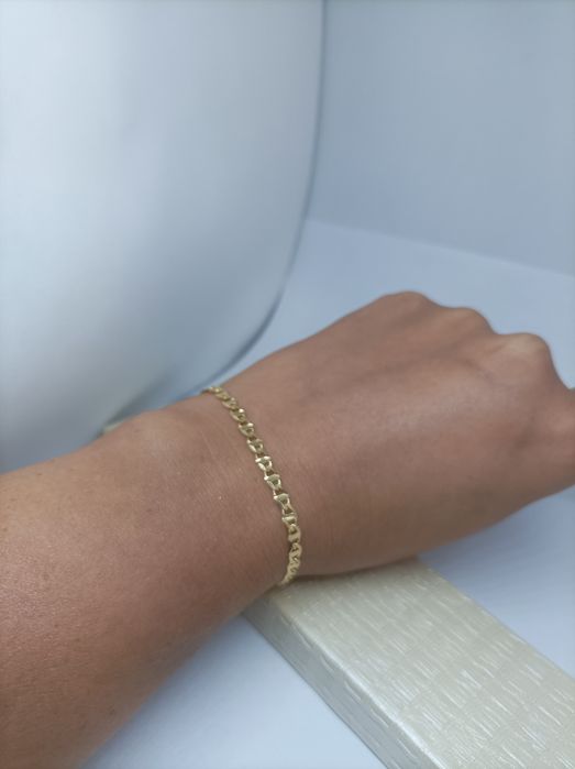 Złota bransoletka splot Gucci 585 długość 19 cm