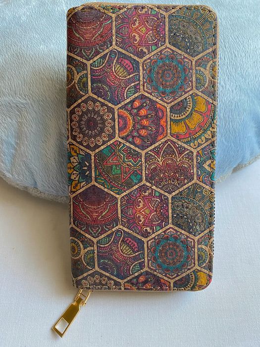 Portfel duży Boho Vintage Retro kolorowy