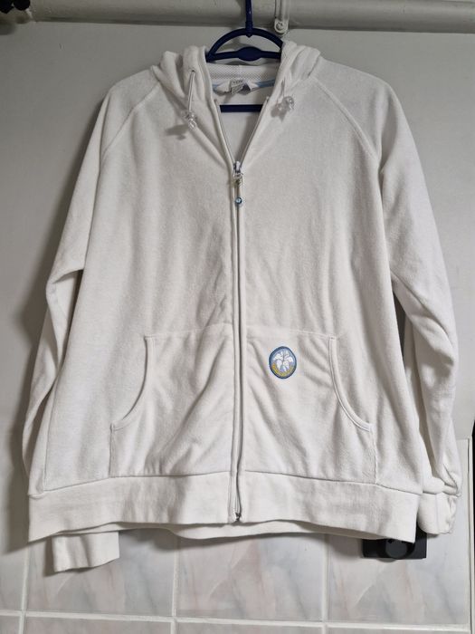 Biala bluza damska z kapturem Xl-Xxl  Tcm