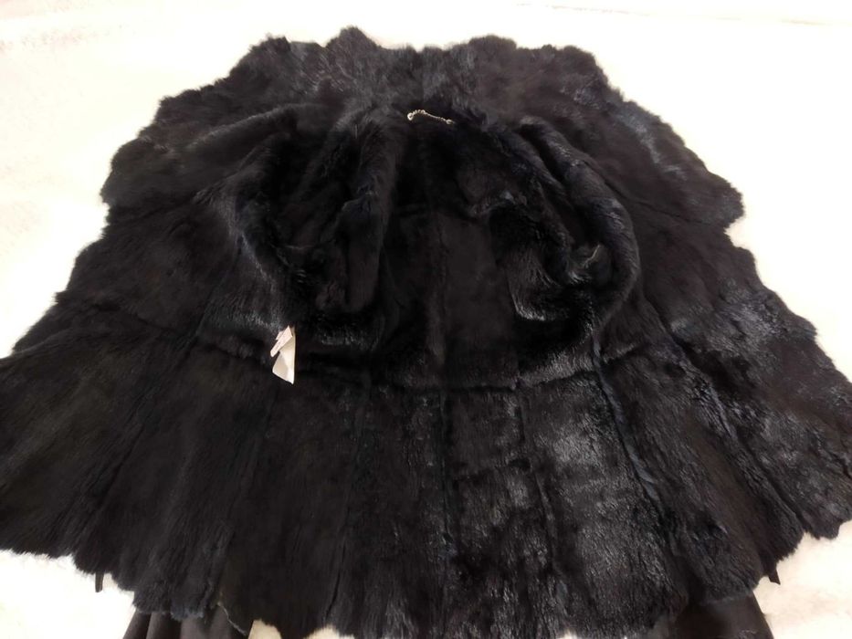 Casaco preto em pele genuína - Tamanho S