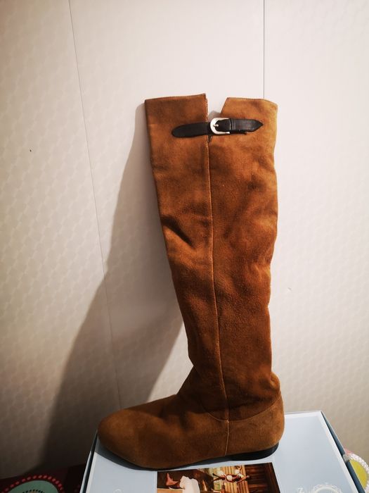 Сапоги замшеві 38 розмір