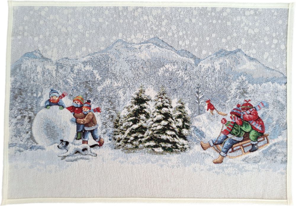 Serwetka świąteczna gobelinowa 35x50 cm z zimowym akcentem V06