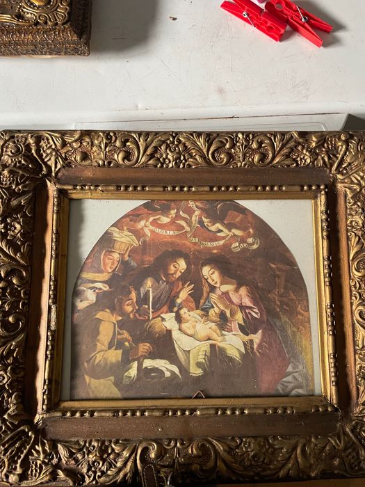 Painting of José Maria and the Holy Family in Very Good Condition