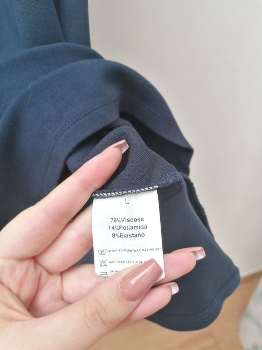 Vestido Casual Azul Marinho