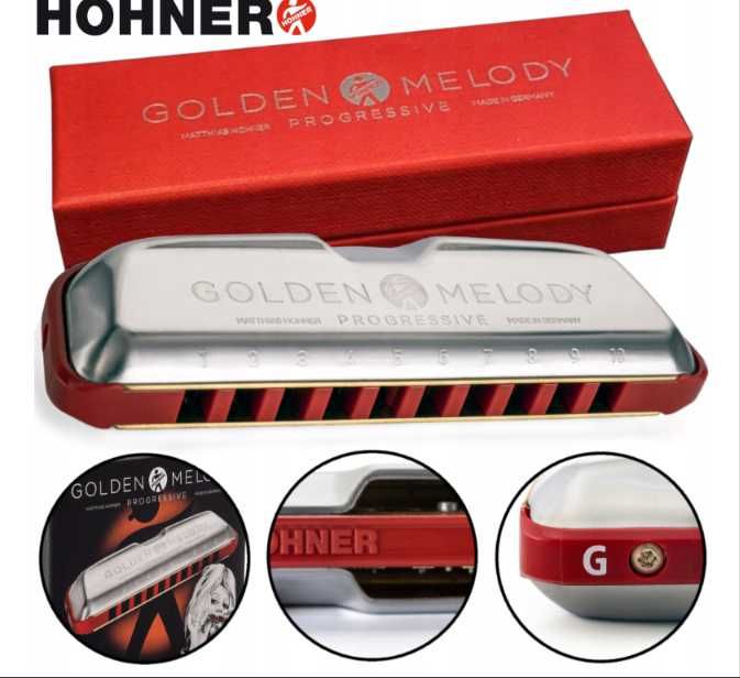 Harmonijka ustna Golden Melody Progressive G