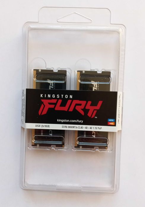 KINGSTON Fury DDR5 32gb XMP 5600mhz cl40 (2 x16) sodimm  szybka Pamięć