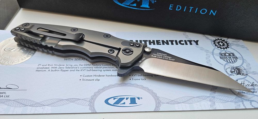 Nóż Zero Tolerance ZT0392WC Limited Edition Factory Custom Rick Hinderer Wrocław