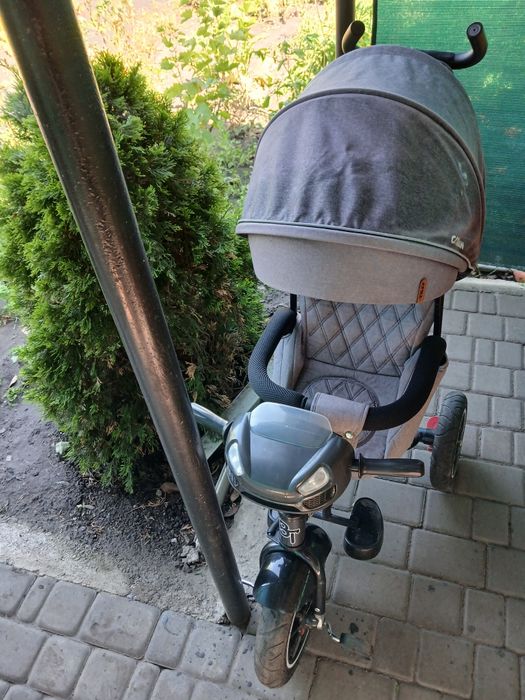 Велосипед триколісний дитячий з батьківською ручкою, велосипед з поворотним сидінням, велосипед коляска, трехколесный велосипед тран